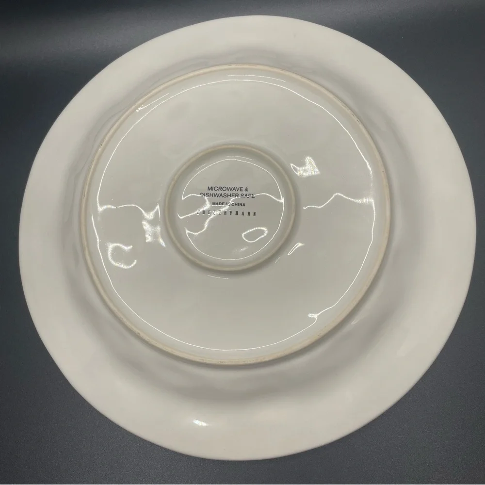 Pottery Barn Tabletop Jewel Red/Gold Plate 9